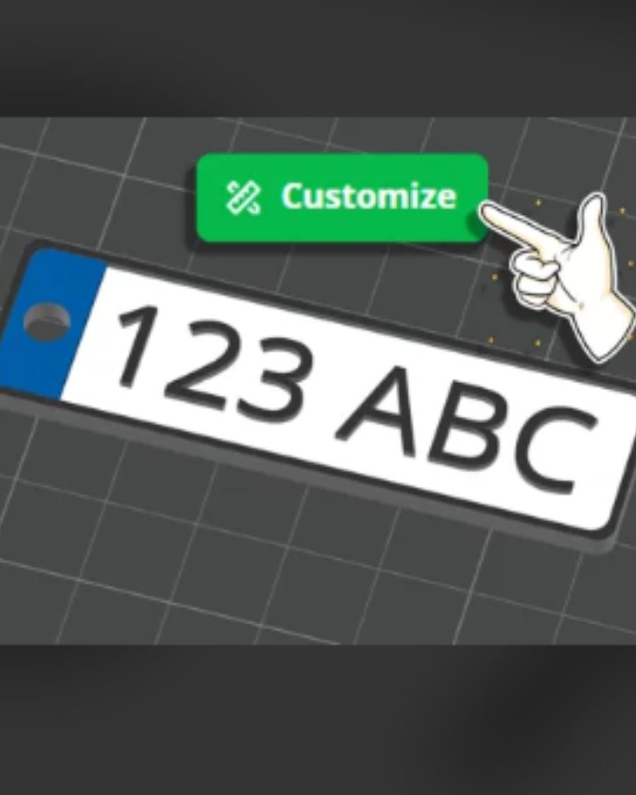 BRELOC PERSONALIZAT NUMĂR AUTO